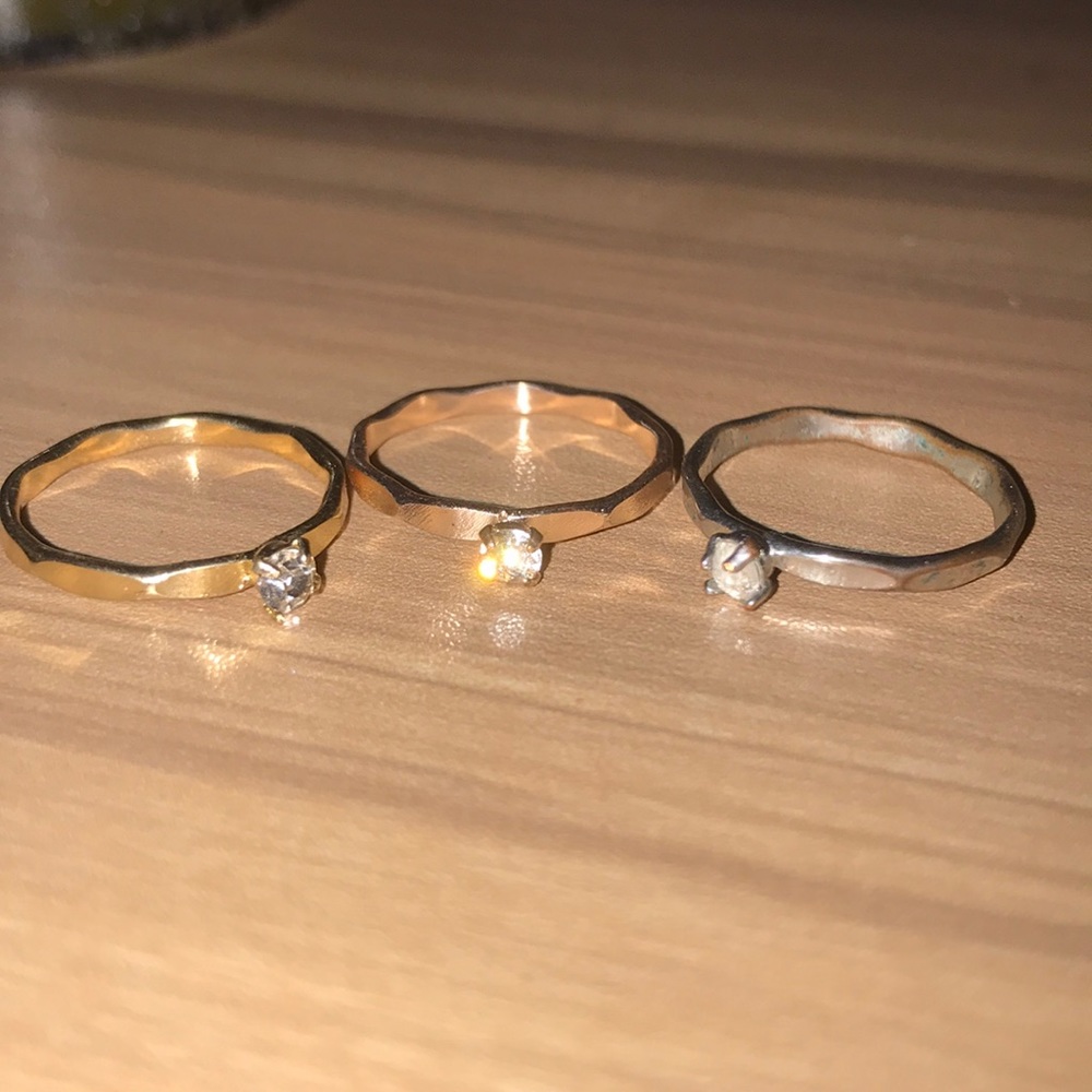 gold, brass, &silver rings
